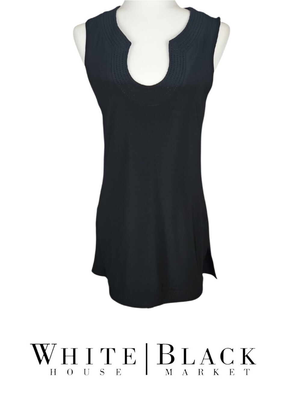 Little Black Dress Mini Stitched Trim Cool Material Minimalist Womens Dress, S